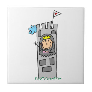 Prinzessin im Burgturm Fliese