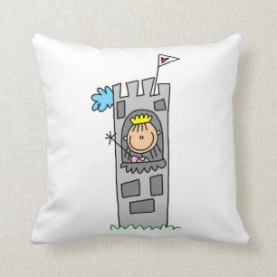 Prinzessin im Schloss-Turm Kissen