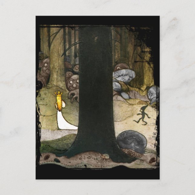 Prinzessin im Wald Postkarte (Vorderseite)