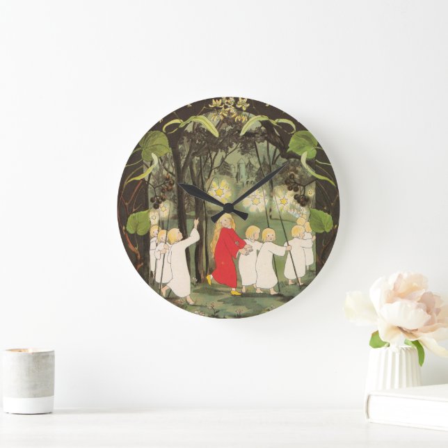 Prinzessin im Wald Sibylle von Olfers Große Wanduhr (Zuhause)