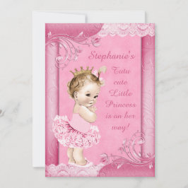 Prinzessin in der Tutu-Imitat-Spitze-Baby-Dusche Einladung