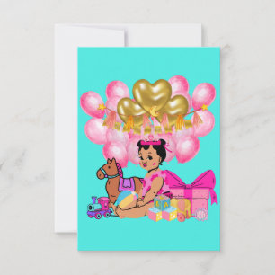 Prinzessin in Rosa Dankeskarte
