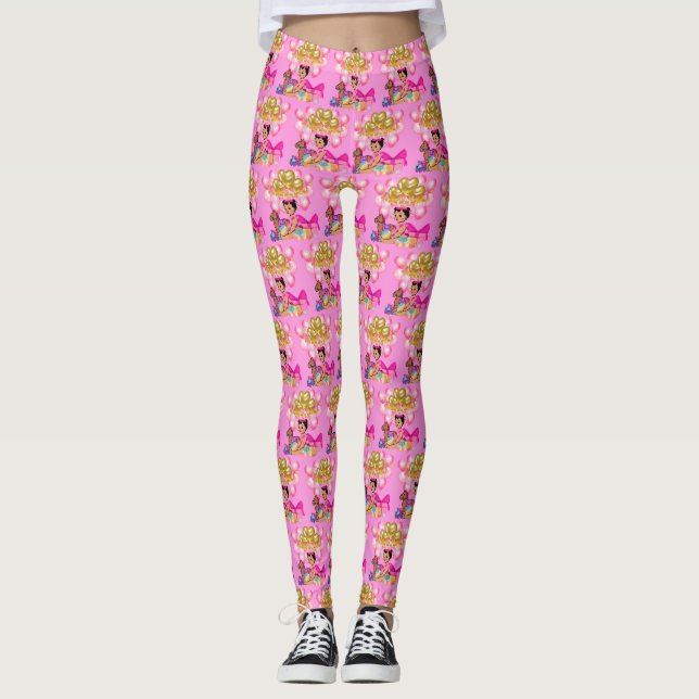 Prinzessin in Rosa Leggings (Vorderseite)