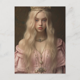 Prinzessin in Rosa Postkarte
