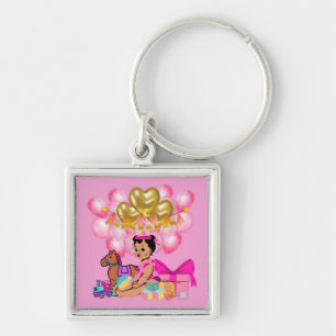 Prinzessin in Rosa Schlüsselanhänger