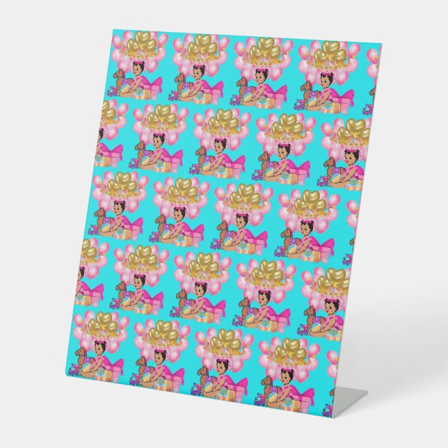 Prinzessin in Rosa Sockelschild (Vorderseite)