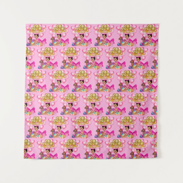 Prinzessin in Rosa Wandteppich (Vorderseite)