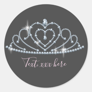 Prinzessin, Krone, Glitzer, Aufkleber