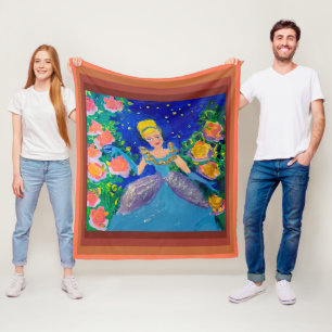 Prinzessin "Kunst von Kindern" Fleecedecke