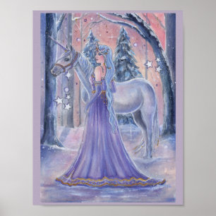 Prinzessin Lumi mit Einhorn Kunst von Renee Lavoie Poster