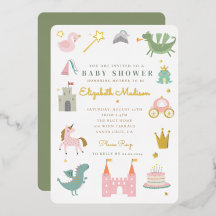 Prinzessin Märchen Einhorn Baby Shower