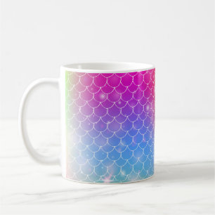 Prinzessin Meerjungfrau mit kawaii Regenbogen-Schu Kaffeetasse