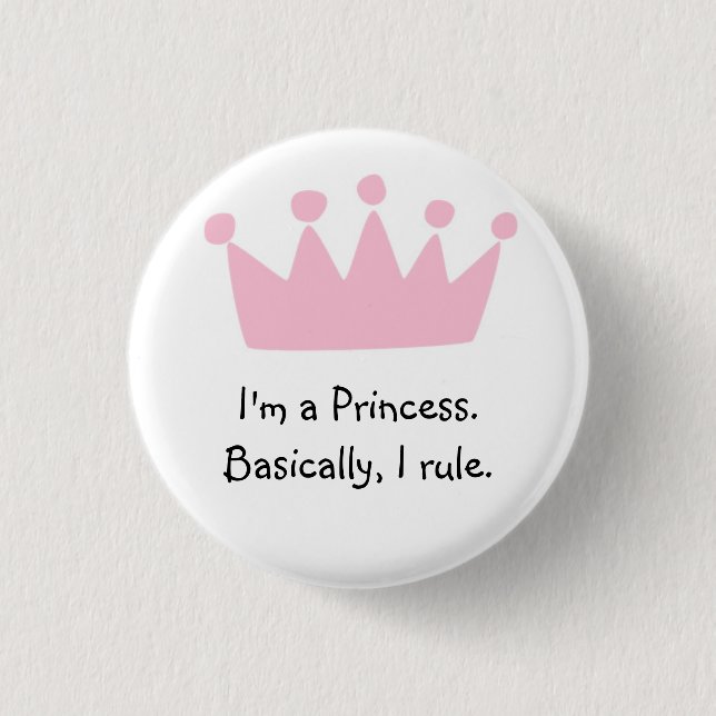 Prinzessin Metal Button Badge (Vorderseite)