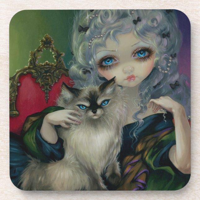"Prinzessin mit eine Ragdoll Katzen-" Untersetzer (Vorderseite)