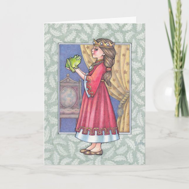 Prinzessin mit Froschkarte Karte (Vorderseite)