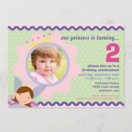 Prinzessin mit kundenspezifischem Foto-Party laden Einladung