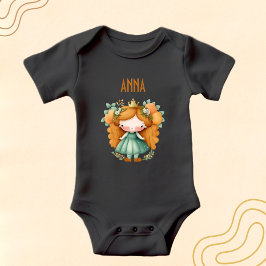 Prinzessin mit Orangen und Blume Baby Strampler