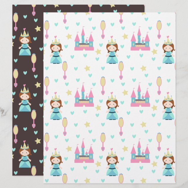 Prinzessin mit Schlosserbuch und Spiegelbuch (Vorne/Hinten)