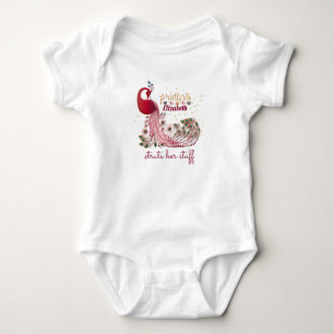Prinzessin (NAME) Pfauenstruts Ihr Stuff - Dusche Baby Strampler