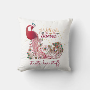 Prinzessin (NAME) Pfauenstruts Ihr Stuff - Dusche Kissen