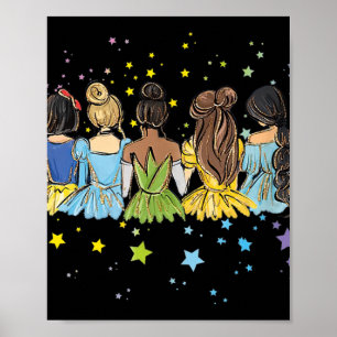 Prinzessin Niedliche Ribbons Bows für Mädchenjunge Poster