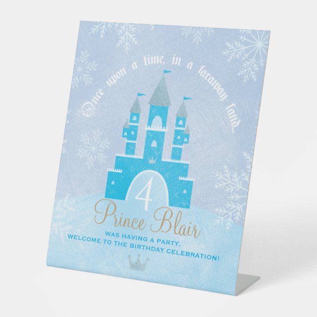 Prinzessin oder Princess Party Begrüßungszeichen Sockelschild (Vorderseite)