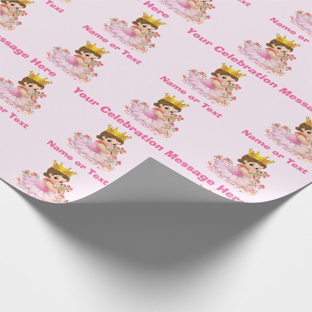 Prinzessin Packpapier, Ihre Gelegenheit und Name Geschenkpapier (Ecke)