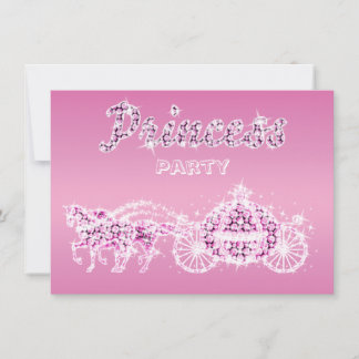 Prinzessin Pferde und Beförderung Geburtstagsparty Einladung