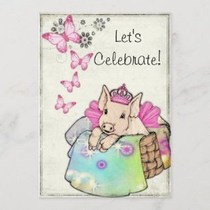 Prinzessin Piggy in einer umfassenden Einladung