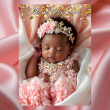 Prinzessin Pink Gold Baby Girl Shower Ethnisch