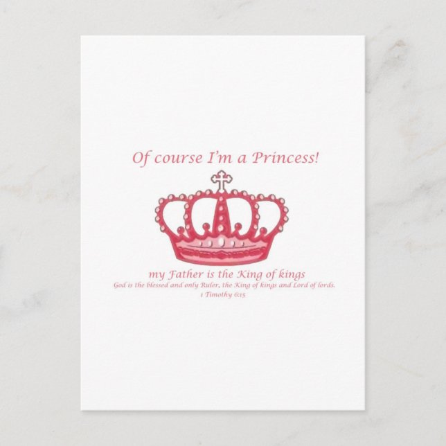 Prinzessin Postkarte (Vorderseite)