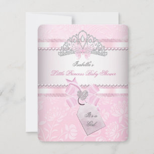 Prinzessin Pretty Baby Shower Mädchen Schmetterlin Einladung