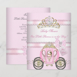 Prinzessin Pretty Baby Shower Süße Mädchenkarre Einladung
