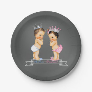 Prinzessin Prinz Kreide Geschlechtsenthüllung Baby Pappteller