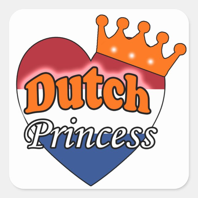 Prinzessin Quadratischer Aufkleber (Vorderseite)
