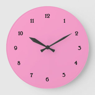 Prinzessin Rosa und schwarze Wand Große Wanduhr