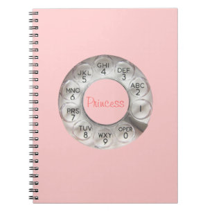 Prinzessin Rotary Phone Notebook Notizblock
