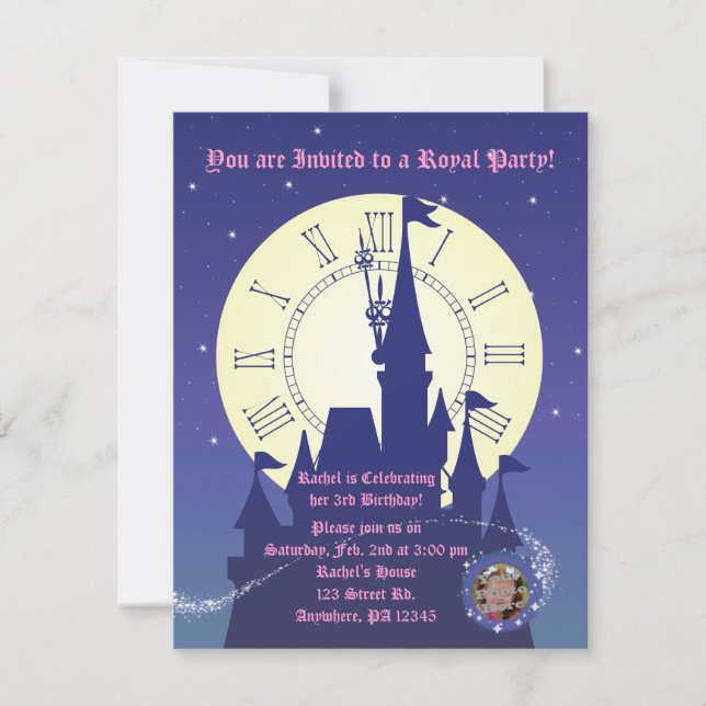 Prinzessin Royal Birthday Party Einladung (Vorderseite)