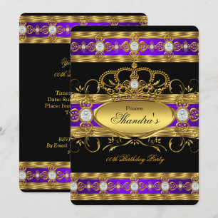 Prinzessin Royal Purple Gold Diamant Königinnenkro Einladung