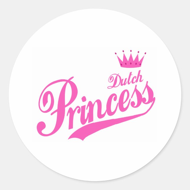 Prinzessin Runder Aufkleber (Vorderseite)