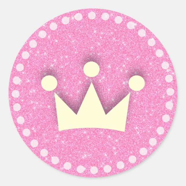 Prinzessin Runder Aufkleber (Vorderseite)