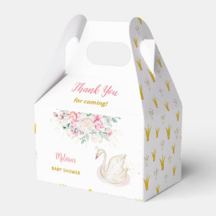 Prinzessin Schwan Baby Shower Dankeschön Geschenkschachtel