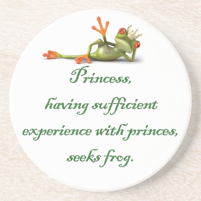 Prinzessin Seeks Frog Coaster Getränkeuntersetzer (Vorne)