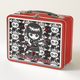 Prinzessin spielt FlyingX ver2 MIX SKULL-Logo Metall Brotdose