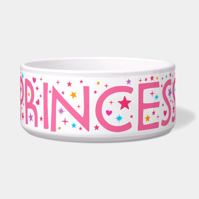 Prinzessin Stars und Herz-Nahrung für Napf (Vorderseite)