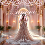 Prinzessin Sweet 16 Geburtstagsparty Rosa Einladung<br><div class="desc">Märchenprinzessin Sweet 16 Geburtstagsparty Blush Pink. Prinzessin Sweet 16 Geburtstag 16. Geburtstag Party. Tiara Dress und weiße Spitzen Silber Sterne Glitzer funkeln Glühen. Hübsch schmückend Bitte beachten: keine echte Spitze oder Juwelen/Edelsteine. Jedes Alter Geburtstag. Passen Sie Ihre persönlichen Daten an. Alle Designs sind urheberrechtlich geschützt! Inhalt und Designs © 2000-2024...</div>