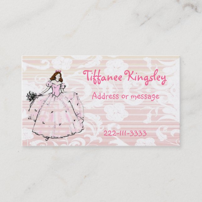 Prinzessin Telefonkarte Telefonnummerkarte (Vorderseite)