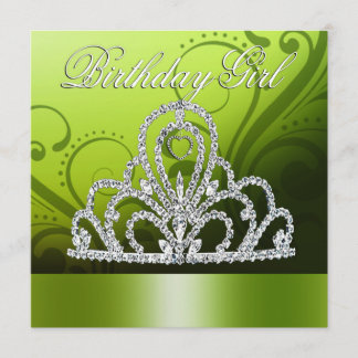 Prinzessin Tiara Birthday Girl (Limon) Einladung