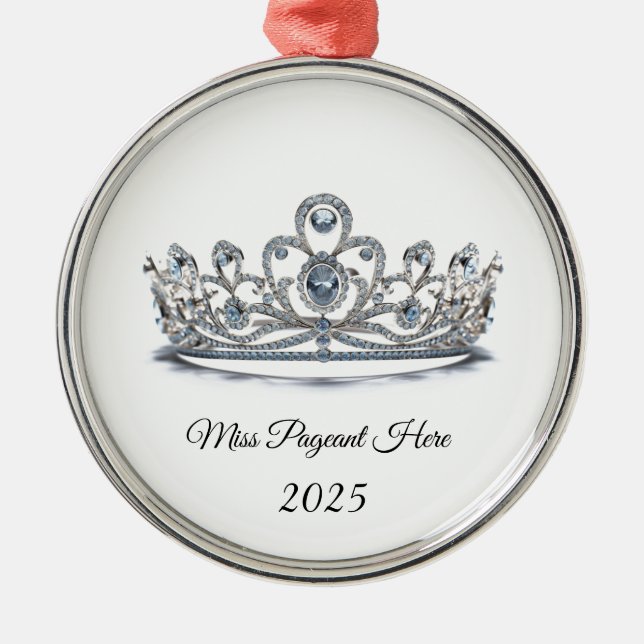 Prinzessin Tiara Schmuck Ornament Aus Metall (Vorne)
