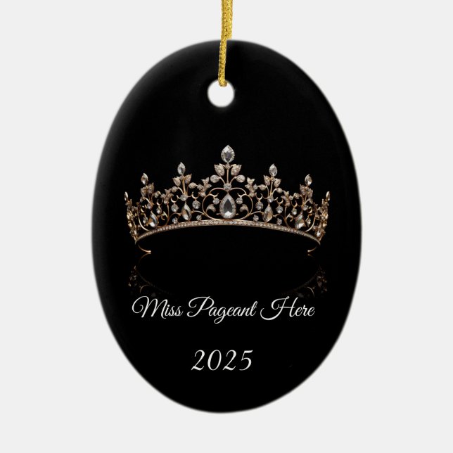 Prinzessin Tiara Schmuckstück Keramik Ornament (Vorne)